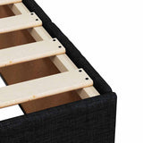 ZNTS Bed Frame without Mattress Black Double Fabric 3284870