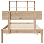 ZNTS Bookcase Bed without Mattress 100x200 cm Solid Wood Pine 3321804