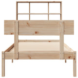 ZNTS Bookcase Bed without Mattress 100x200 cm Solid Wood Pine 3321804