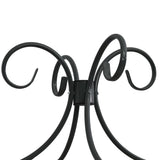 284475 Canopy Bed Frame without Mattress Black Metal 100x200 cm