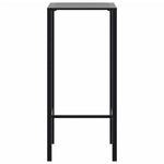 ZNTS Bar Table Black 50x50x110 cm Powder-coated Steel 4009267