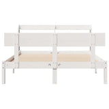 Bed Frame without Mattress White 120x190 cm Small Double Solid Wood Pine 3306608