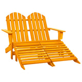 Garden Chair Orange Solid fir wood Large Detachable 315918