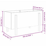 Garden Raised Bed White 101x50x57 cm Solid Wood Pine 825213
