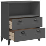 Bookcase VIKEN Anthracite Grey 80x40x90 cm Engineered Wood 374946