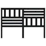 Bed Headboard Black Solid pine wood 166x4x100 cm Durable 814158