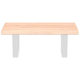 Basin Shelf Wall Mounted Steel and Solid Wood Oak 3302534