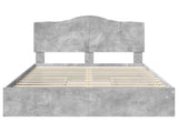Storage Bed Concrete Grey 135 x 190 cm Engineered Wood 3413516