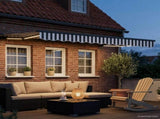 Manual Awning Frame with LEDs Anthracite and White 3 x 2 m 3420750