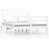 Bed Frame without Mattress White Solid Wood 160x200 cm 3101099