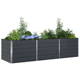 Planter Anthracite 290 x 100 x 75 cm Galvanised Steel 42018222