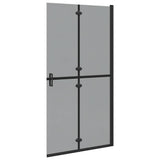Walk-In Shower Wall Folding Black 100 x 6.5 x 190 cm 42017966