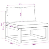 Sectional Middle Sofa with Cushions 100% polyester Solid Acacia 42028337