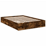 Bed Frame with Drawers without Mattress Smoked Oak 140x200 cm 3280661