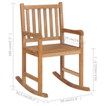 Rocking Chair Solid Teak Wood 44992