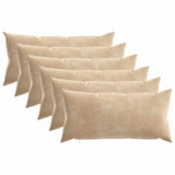 Throw Pillow 6 pcs HEERLEN Taupe 40 x 70 cm Chenille Fabric 925398