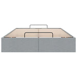 Ottoman Bed Frame without Mattress Light Grey Double Fabric 3310919