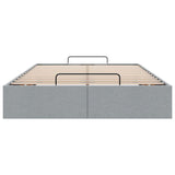 Ottoman Bed Frame without Mattress Light Grey Double Fabric 3310919