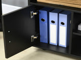 Multi-Storage Printer Stand Unit Office Desk Side Mobile Storage w/ Wheels Modern Style 60L x 50W x T3398P340956