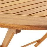 5 Piece Garden Dining Set Beige Poly Rattan and Solid Wood 3281816