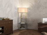Corner Floor Lamp with Shelves, Tall Standing Lamps for Living Room, with Pull Chain Switch Bulb not T3398P342305