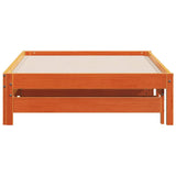 Day Bed with Trundle without Mattress Wax Brown 90x200 cm 844402