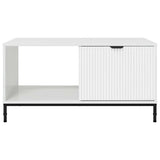 Coffee Table High Gloss White 90 x 49 x 46 cm Engineered Wood 883448