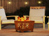 Fire Pit Brown 40 x 40 x 40 cm Weathering steel 858913