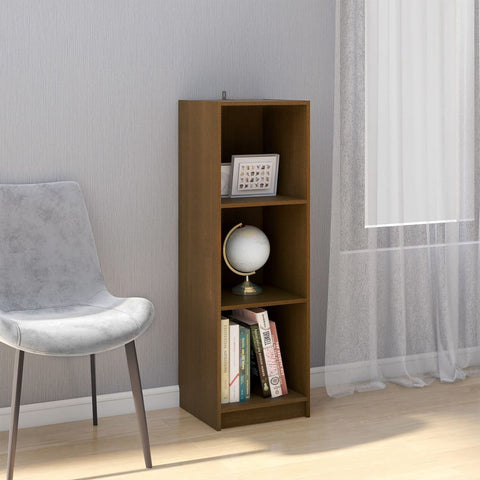 Book Cabinet/Room Divider Honey Brown Solid Pinewood 809939