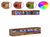 TV Wall Units with LED with LED 5 pcs Old Wood 80 x 30 x 40 cm 3402968