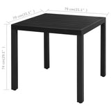 5 Piece Garden Dining Set PVC Rattan Black 3060119