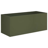 Garden Planter 2 pcs Olive Green 100 x 40 x 40 cm 8005253