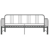 Pull-out Sofa Bed Frame without Mattress Grey Metal 90x200 cm 324754