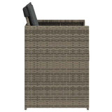 Garden Chairs with Cushions 4 pcs Grey Poly Rattan 364985