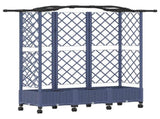 Raised Bed with Trellis and Roof Grey 163 x 40 x 129 cm PP 3423106
