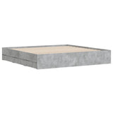Bed Frame with Drawers without Mattress Concrete Grey 180x200 cm Super King 3207255