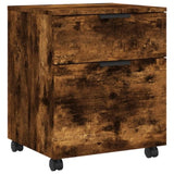 Mobile File Cabinet with Wheels Smoked Oak 45x38x54 cm Engineered Wood 817135