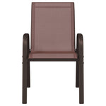 Stackable Garden Chairs 6 pcs Brown Textilene Fabric 318785