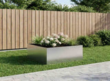 Garden Planter Silver 100 x 100 x 40 cm Stainless Steel 8005128