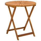 Folding Garden Table Natural 70 x 75 cm Solid Acacia Wood 42024979