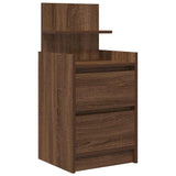 Bedside Cabinets with 2 Drawers 2 pcs Brown Oak 38x34x80 cm 861368