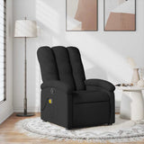 Massage Recliner Chair Black Fabric 371741