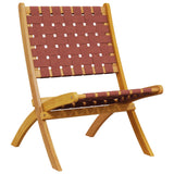 Folding Garden Chairs 2 pcs Red Solid Wood Acacia and Fabric 366511