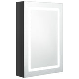LED Bathroom Mirror Cabinet Shining Black 50x13x70 cm 326489