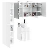Bathroom Cabinet Set 5 pcs White Engineered Wood 3407343