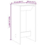 ZNTS Bar Table Old Wood 51x50x103.5 cm Engineered Wood 854425