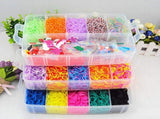 15000Pcs Kit Box Rubber Loom Bands Children Mult-color Make Woven Bracelet 43248119