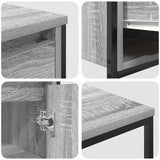 Bathroom Furniture Set with Drawer 3 pcs Grey sonoma and Black 3328382