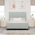 ZNTS Bed Frame Light Grey 160x200 cm Velvet 3344885