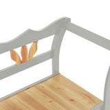 Bench Grey 107x45x75.5 cm Solid Wood Fir 351775
